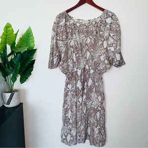 LOFT Snakeskin Print Dress